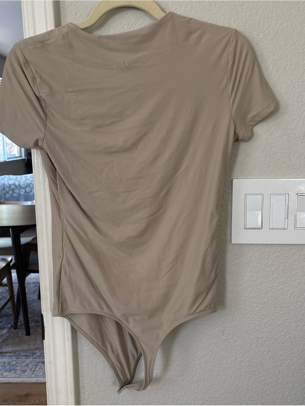 Abercrombie & Fitch Neutral Taupe Short Sleeve Bodysuit - Picture 4 of 4